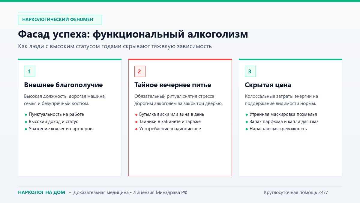 Фасад успеха: функциональный алкоголизм