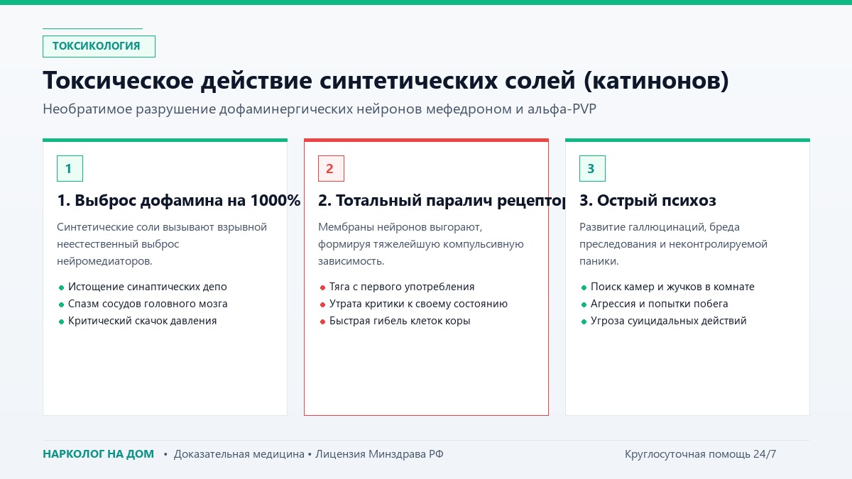 Токсическое действие синтетических солей (катинонов)